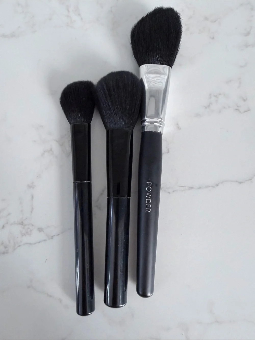 Black Powder & Blush Brush Set - 3 Piece